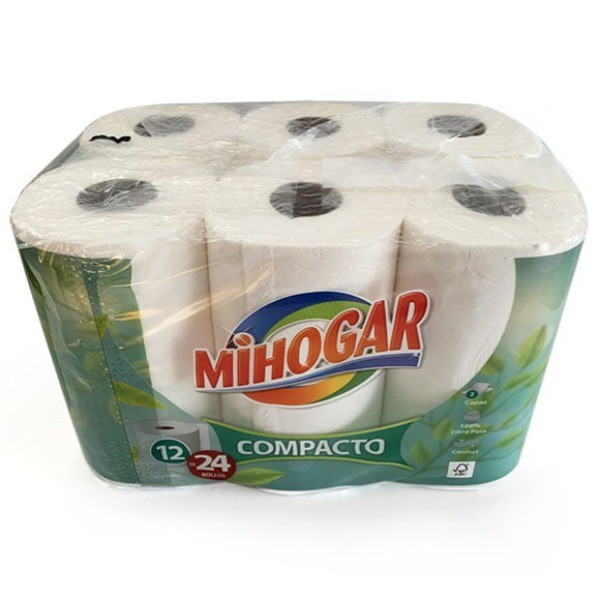 Mihogar papel higiénico Compacto 12 rollos