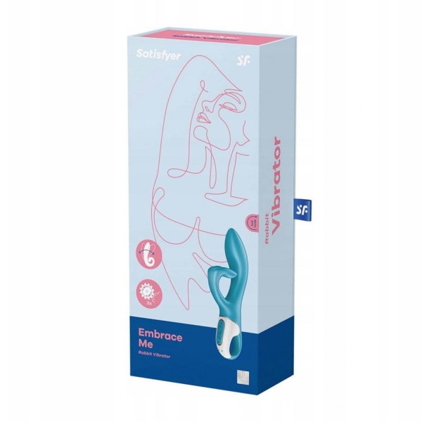 Satisfyer embrace me vibrador de conejo turquesa 1un