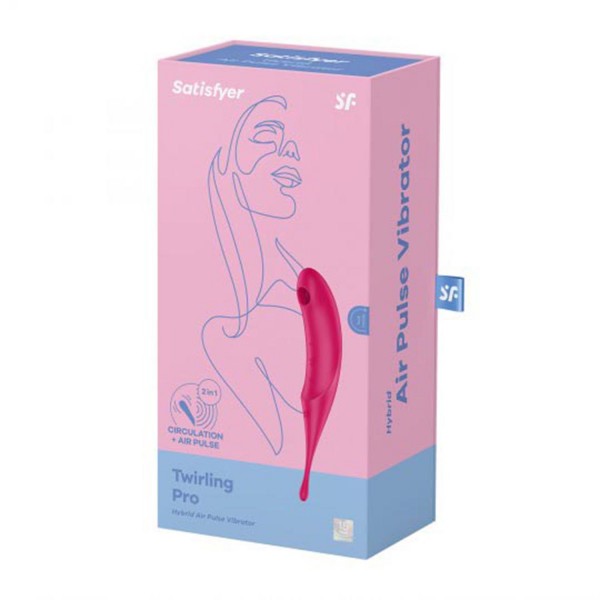 Satisfyer twirling pro vibrador air pulse hybrid rojo 1un