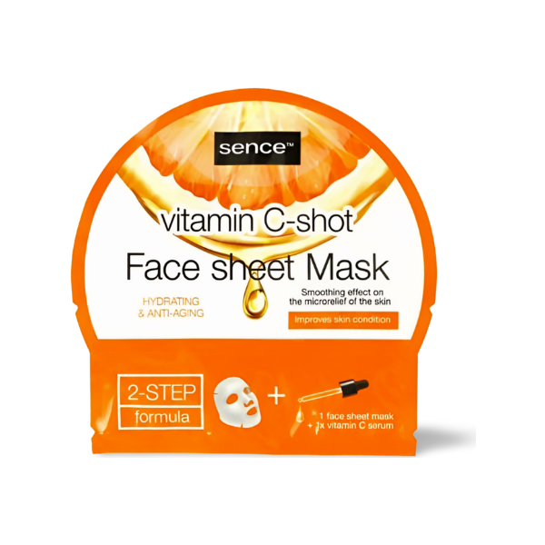 MASCARILLA FACIAL  + SERUM HIDRATANTE VITAMINA C - SENCE
